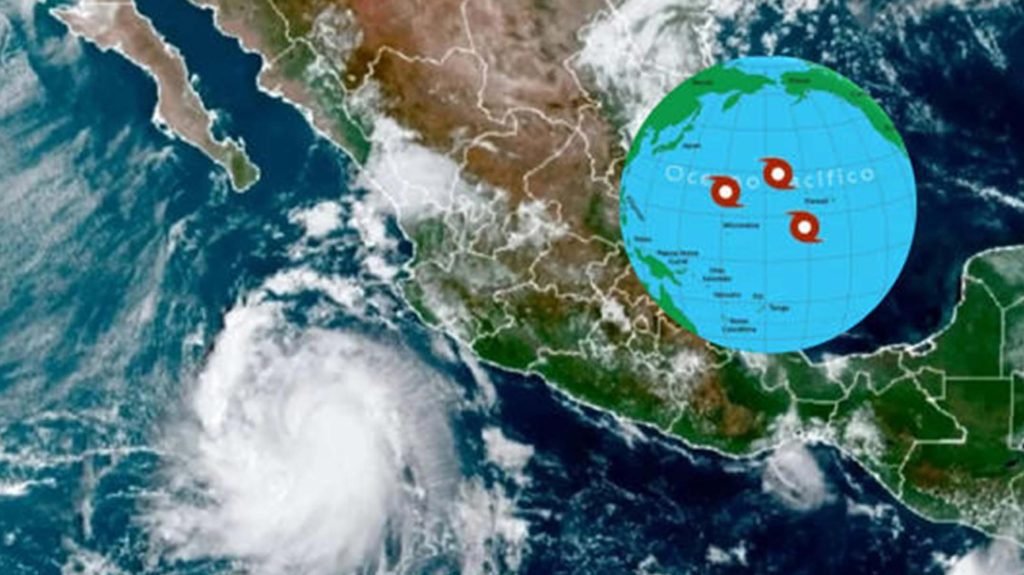 Tres ciclones tropicales en el Pacífico Sur: ¿Qué impacto tendrán en México?